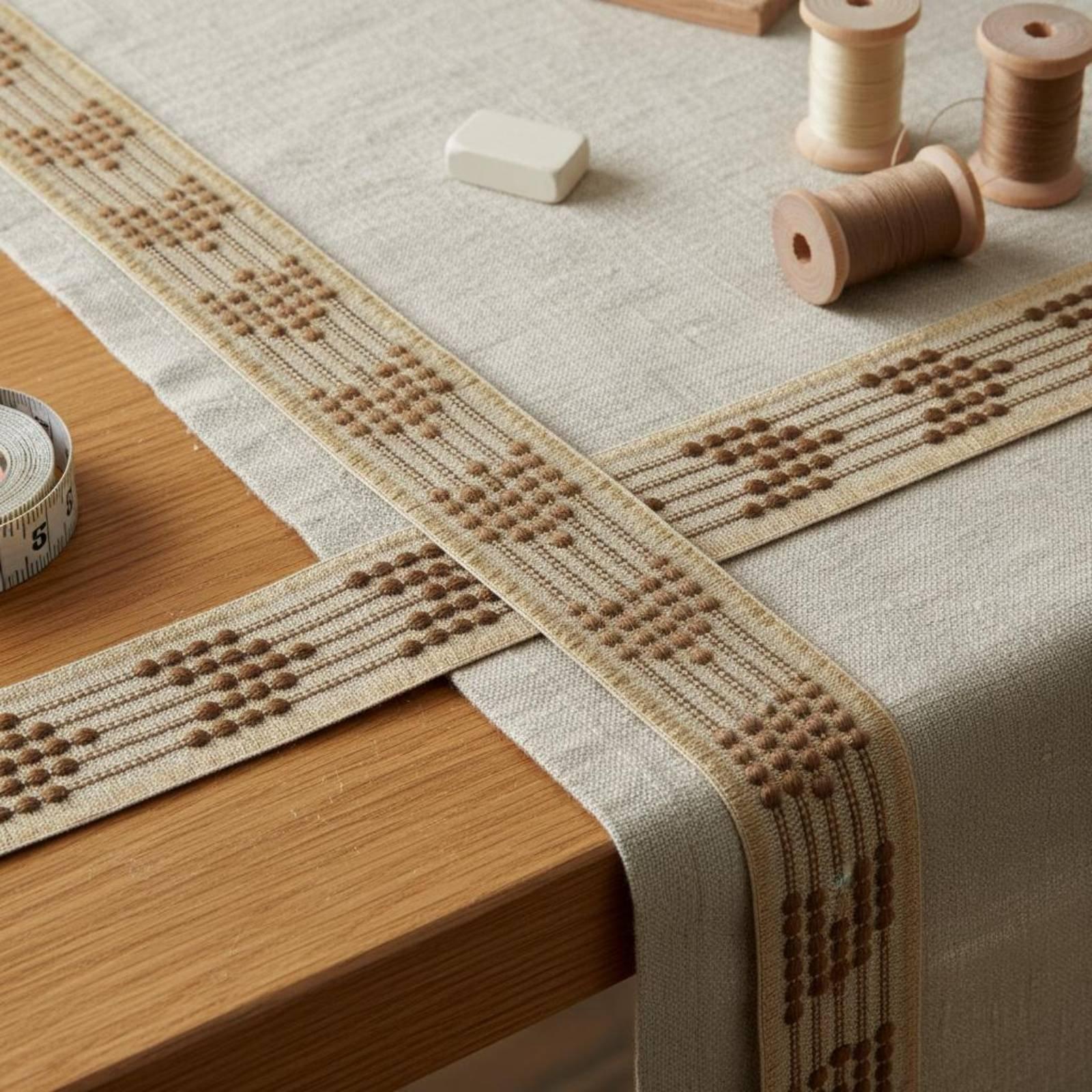 Home Textiles Luxury Curtains - شريط زخرفي منسوج مزخرف بالشراشيب لتزيين
