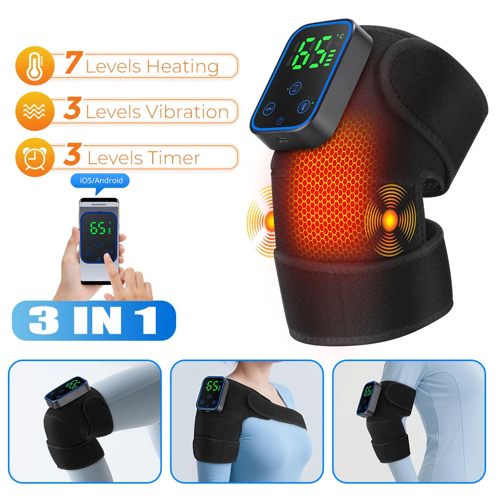 Heated Pad Electric - 3-IN-1 جهاز تدليك الركب APP التحكم
