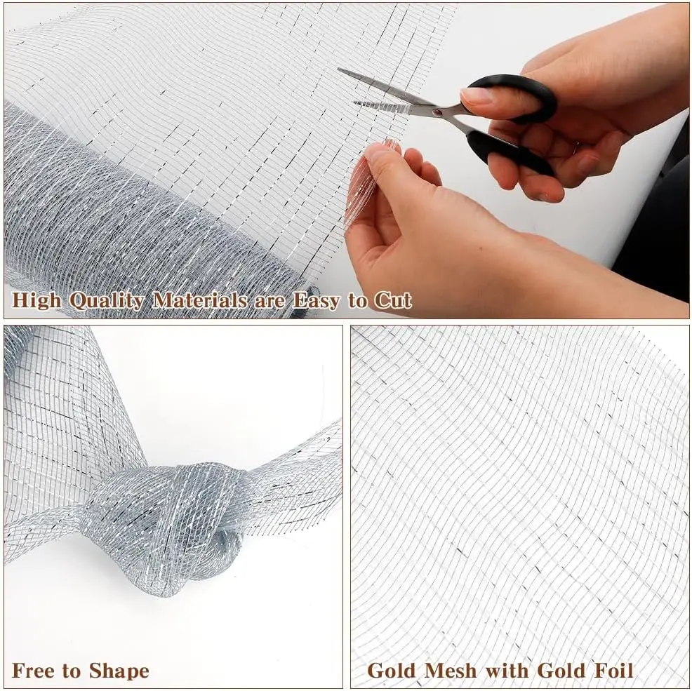 1 رول شريط شبكي لتزيين شجرة عي - مراجعة Home Textiles And Decor وسعره