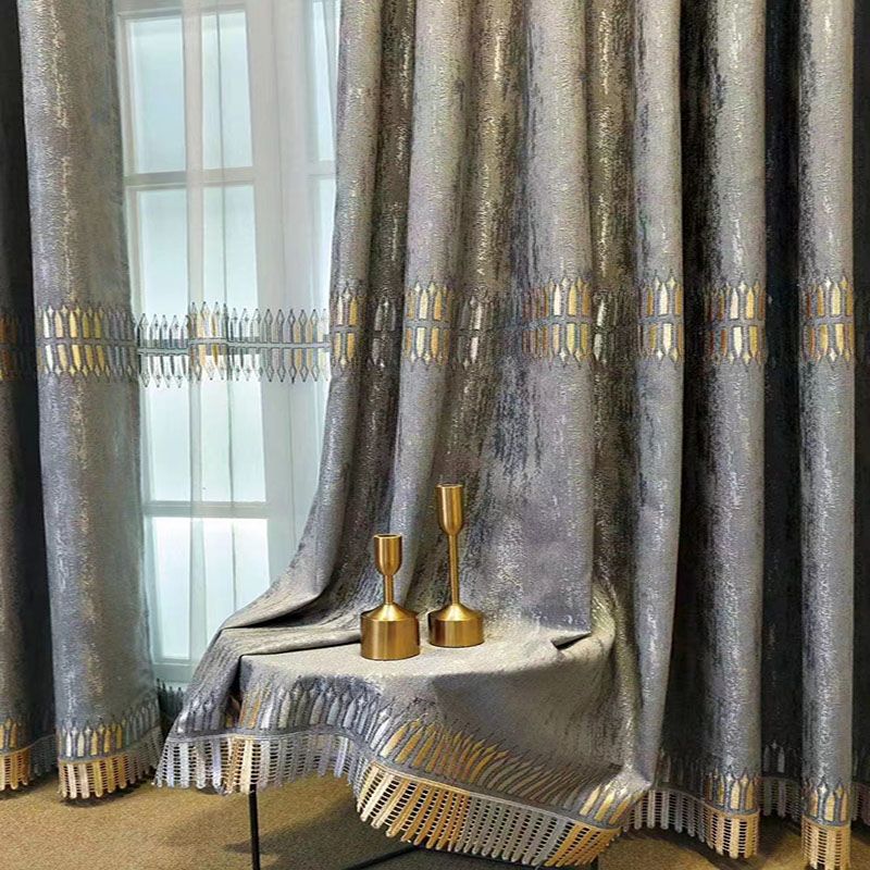 ستائر فاخرة مطرزة معتمة بتصميم - مراجعة Home Textiles Luxury Curtains وسعره