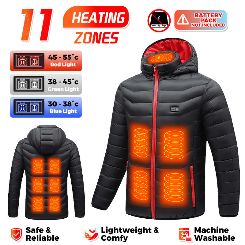 معطف ذكي مُدفأ بـ 11 منطقة، جا - مراجعة Heated Pad Electric وسعره