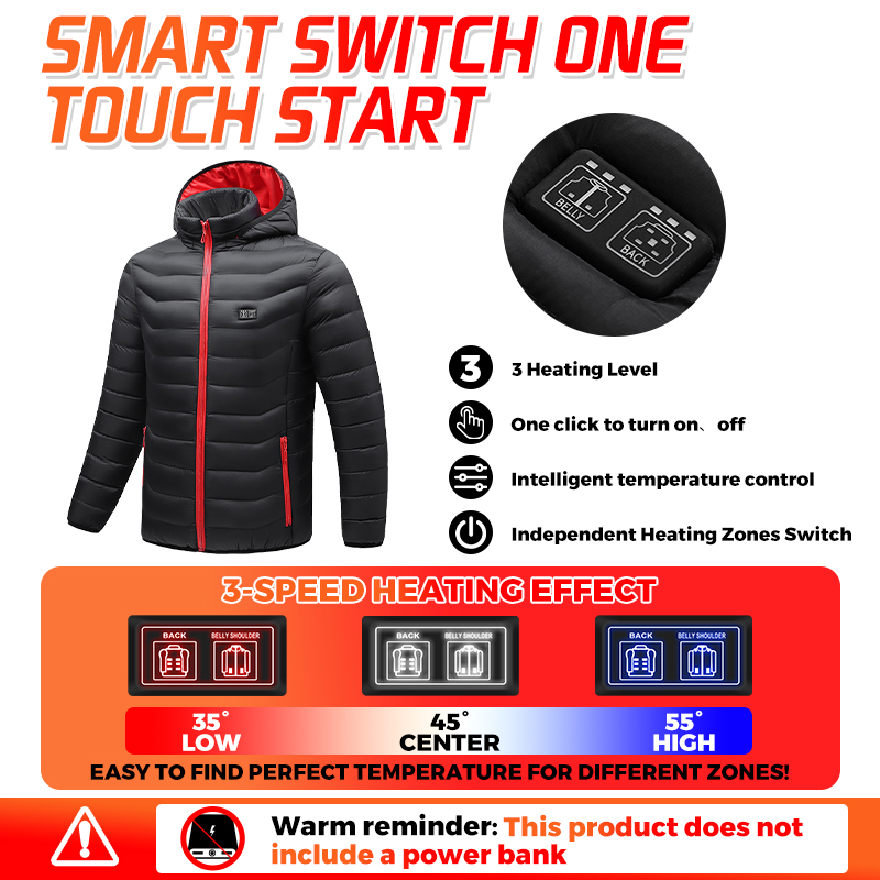 معطف ذكي مُدفأ بـ 11 منطقة، جا - مراجعة Heated Pad Electric وسعره