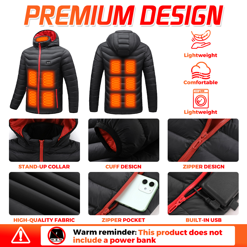 معطف ذكي مُدفأ بـ 11 منطقة، جا - مراجعة Heated Pad Electric وسعره